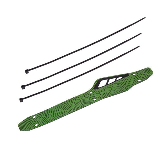 ZTTO 2 protectores de cadena de plástico para bicicleta de montaña, color naranja, verde y negro.