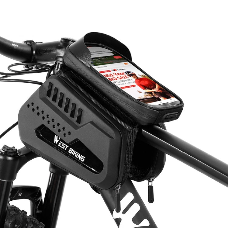 WEST BIKING Bicycle TPU Hard Shell Front Beam Bilateral Mobile Phone Bag, YP0707294