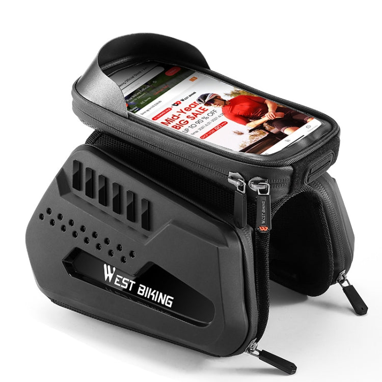 WEST BIKING Bicycle TPU Hard Shell Front Beam Bilateral Mobile Phone Bag, YP0707294