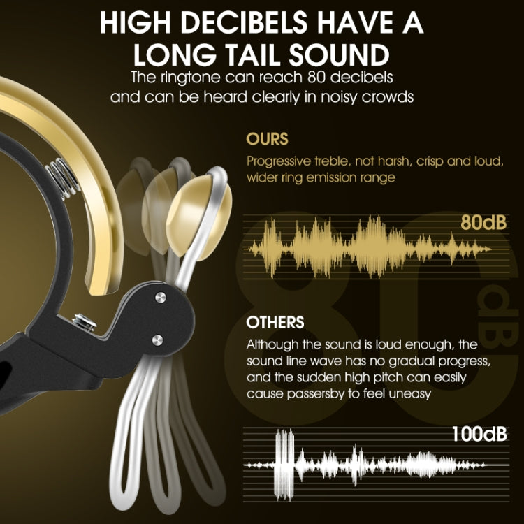 WEST BIKING Bicycle Retro Copper Bell Riding Crisp & Loud Bell, WEST BIKING Copper Bell(Gold)