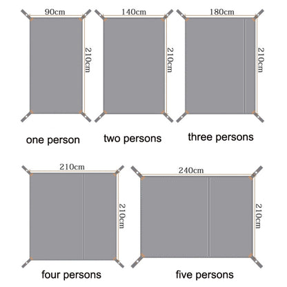 Outdoor Tent Mats Thickened Oxford Cloth Waterproof Picnic Mat, Size:, 90x210cm, 140x210cm, 180x210cm, 210x210cm, 240x210cm