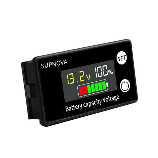 SUPNOVA LCD-kleurenscherm DC-voltmeter Lithium-accumeter, Stijl:, Normaal type, Alarm + temperatuurtype, Waterdicht type