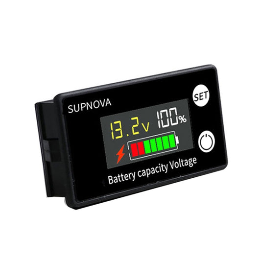 SUPNOVA LCD-kleurenscherm DC-voltmeter Lithium-accumeter, Stijl:, Normaal type, Alarm + temperatuurtype, Waterdicht type
