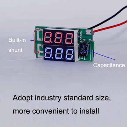 Dual-Display Voltage Current Meter Digital DC Voltage Meter, 10A (Red), 10A (Red Blue), 50A (Red), 50A (Red Blue)