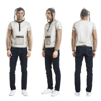 Veste d'expédition "Jungle" respirante et anti-insectes avec capuche et maille anti-morsure, Tailles L, XL, XXL