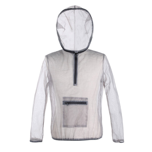 Veste d'expédition en jungle respirante et anti-insectes avec capuche, en gaze de maille anti-piqûres, tailles L, XL et XXL.