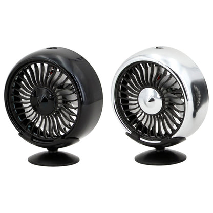 F102 Vehicle Dashboard Multi-function USB Colorful Lights Fan, Black, Silver