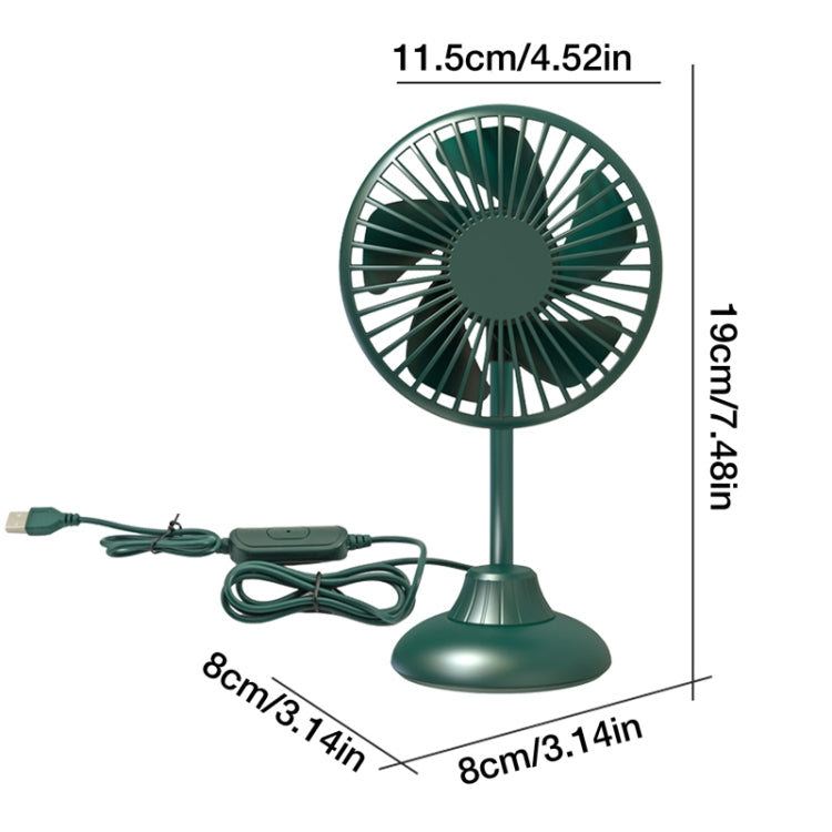 Mini ventilateur de tuyau F502 Petit ventilateur USB de voiture, Vert, Noir