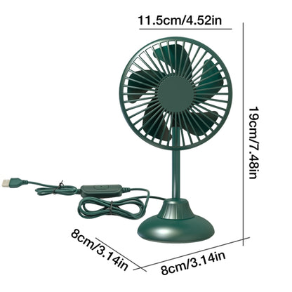 Mini ventilateur de tuyau F502 Petit ventilateur USB de voiture, Vert, Noir