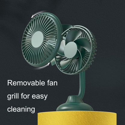 Mini ventilateur de tuyau F502 Petit ventilateur USB de voiture, Vert, Noir
