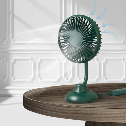 Mini ventilateur de tuyau F502 Petit ventilateur USB de voiture, Vert, Noir