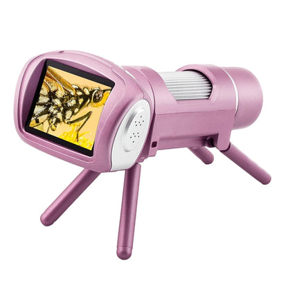 Children Camera Microscope USB Electronic Microscope Digital Magnifying Glass, Children Camera Pink, Children Camera Silver Gray
