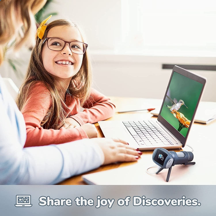 Children Camera Microscope USB Electronic Microscope Digital Magnifying Glass, Children Camera Silver Gray, Children Camera Pink