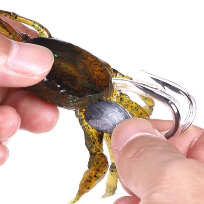 3 PIÈCES HENGJIA SO068 Leurre de pêche sur glace anti-accrochage, hameçon crabe submergé, 8cm 19g 1, 8cm 19g 2, 8cm 19g 3, 10cm 30g Orange, 10cm 30g Vert, 10cm 30g Gris