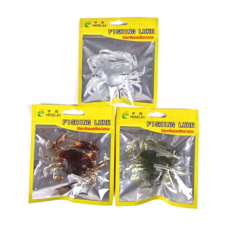 3 PIÈCES HENGJIA SO068 Leurre de pêche sur glace anti-accrochage, hameçon crabe submergé, 8cm 19g 1, 8cm 19g 2, 8cm 19g 3, 10cm 30g Orange, 10cm 30g Vert, 10cm 30g Gris