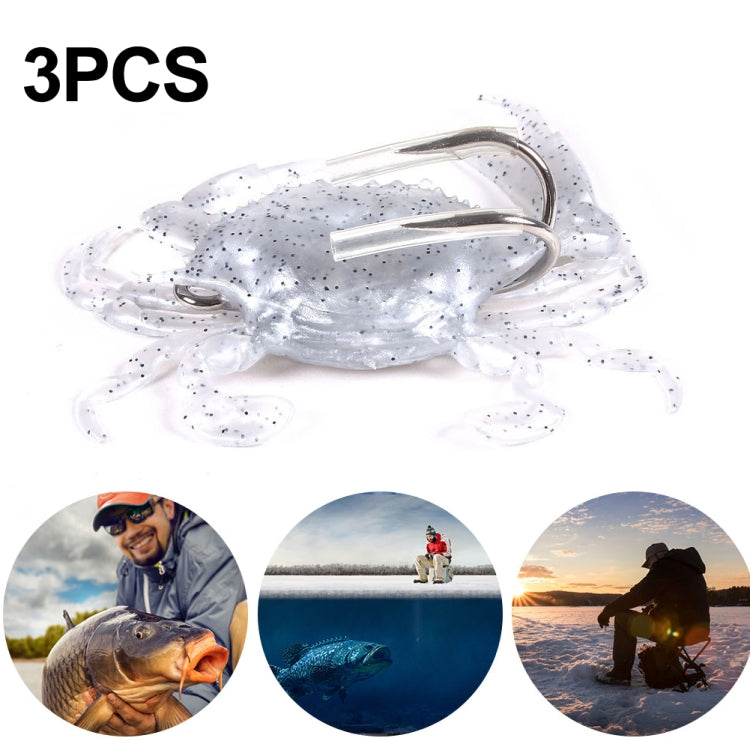 3 PIÈCES HENGJIA SO068 Leurre de pêche sur glace anti-accrochage, hameçon crabe submergé, 8cm 19g 1, 8cm 19g 2, 8cm 19g 3, 10cm 30g Orange, 10cm 30g Vert, 10cm 30g Gris