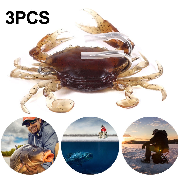3 PIÈCES HENGJIA SO068 Leurre de pêche sur glace anti-accrochage, hameçon crabe submergé, 8cm 19g 1, 8cm 19g 2, 8cm 19g 3, 10cm 30g Orange, 10cm 30g Vert, 10cm 30g Gris