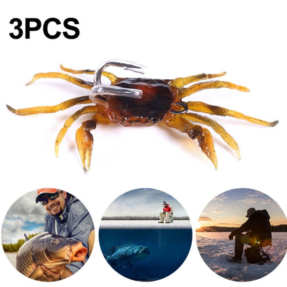 3 PIÈCES HENGJIA SO068 Leurre de pêche sur glace anti-accrochage, hameçon crabe submergé, 8cm 19g 1, 8cm 19g 2, 8cm 19g 3, 10cm 30g Orange, 10cm 30g Vert, 10cm 30g Gris