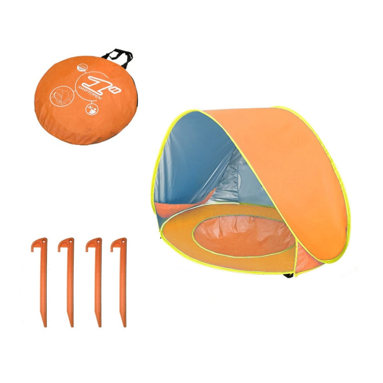 Baby Beach Tent With Pool Portable Foldable Sunshelter, Orange, Pink, Lake Green Stripe, Pink Stripe, Shark Gray, Shark Yellow, Whale Blue, Whale Pink