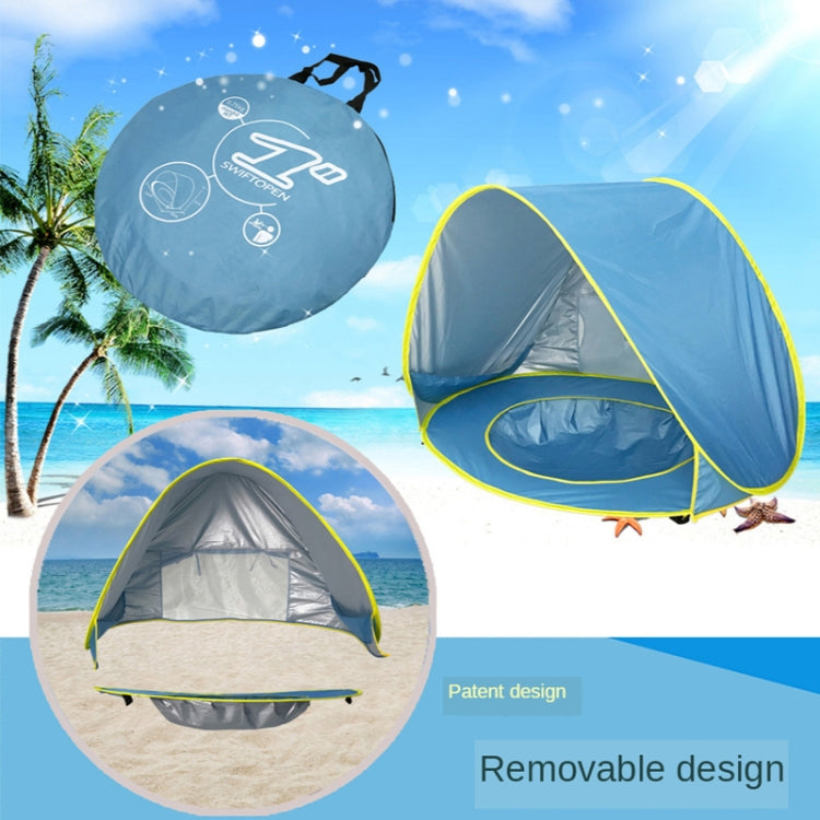 Baby Beach Tent With Pool Portable Foldable Sunshelter, Orange, Pink, Lake Green Stripe, Pink Stripe, Shark Gray, Shark Yellow, Whale Blue, Whale Pink