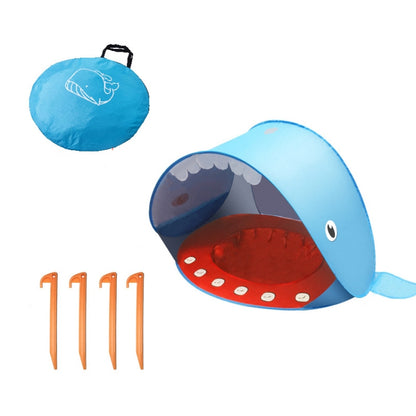 Baby Beach Tent With Pool Portable Foldable Sunshelter, Orange, Pink, Lake Green Stripe, Pink Stripe, Shark Gray, Shark Yellow, Whale Blue, Whale Pink