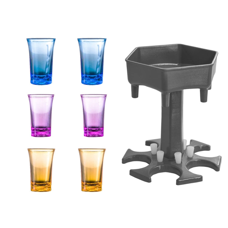 Bar Party 6 Cups Hexagon Wine Dispenser Wine Pourer