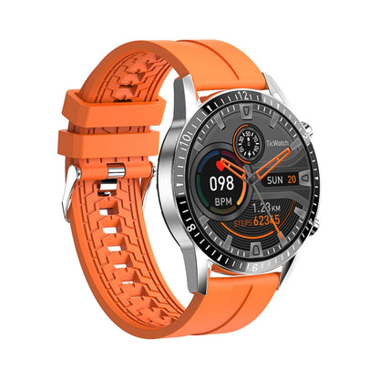 I9 1.5 Inch Heart Rate/Blood Pressure/Blood Oxygen Monitoring Watch, Color: Silver Steel, Black, Red, Orange, Green, Black Leather, Brown Leather, Black Steel, Silver Steel