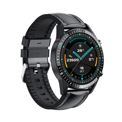 I9 1.5 Inch Heart Rate/Blood Pressure/Blood Oxygen Monitoring Watch, Color: Silver Steel, Black, Red, Orange, Green, Black Leather, Brown Leather, Black Steel, Silver Steel