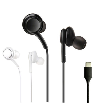 115 Type-C Digital Chip Wire-controlled Headphones, For Samsung  Note 10 (White)