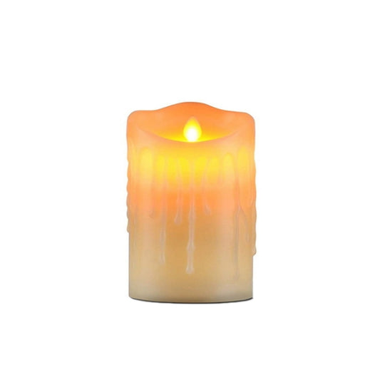 Bougies électroniques LED, accessoires de décoration pour Halloween et Noël, tailles : 7,5x10cm, 7,5x12,5cm, 7,5x15cm, 7,5x17,5cm, 7,5x20cm