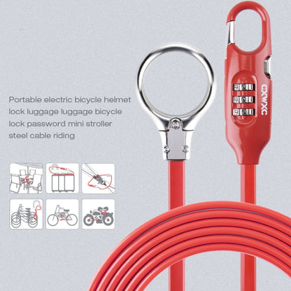 PL3001 Bicycle Mountain Bike Portable Anti-theft Password Cable Lock, Password Cable Lock(Black), Password Cable Lock(Red)