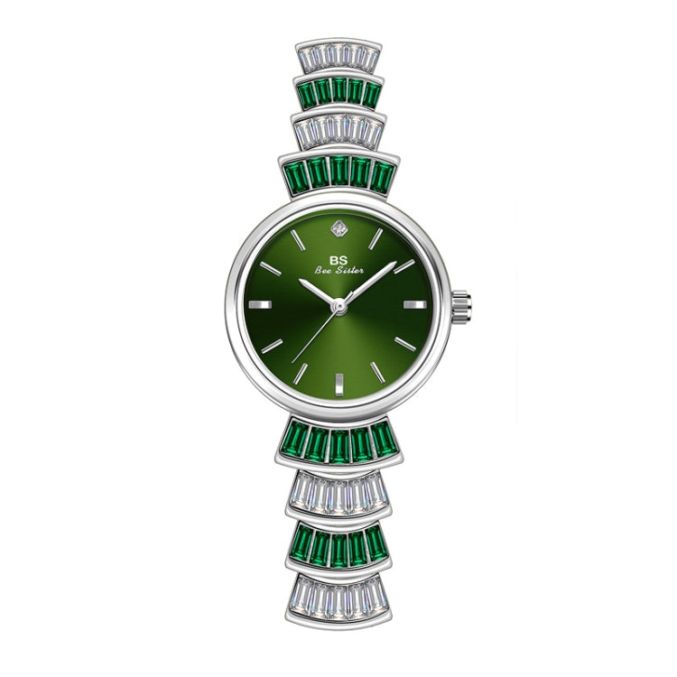 BS Bee Sister  FA1700 Diamond Inlaid Ladies Watch Symphony Wrist Watch, Golden Red, Silver -red, Golden Green, Silver Green