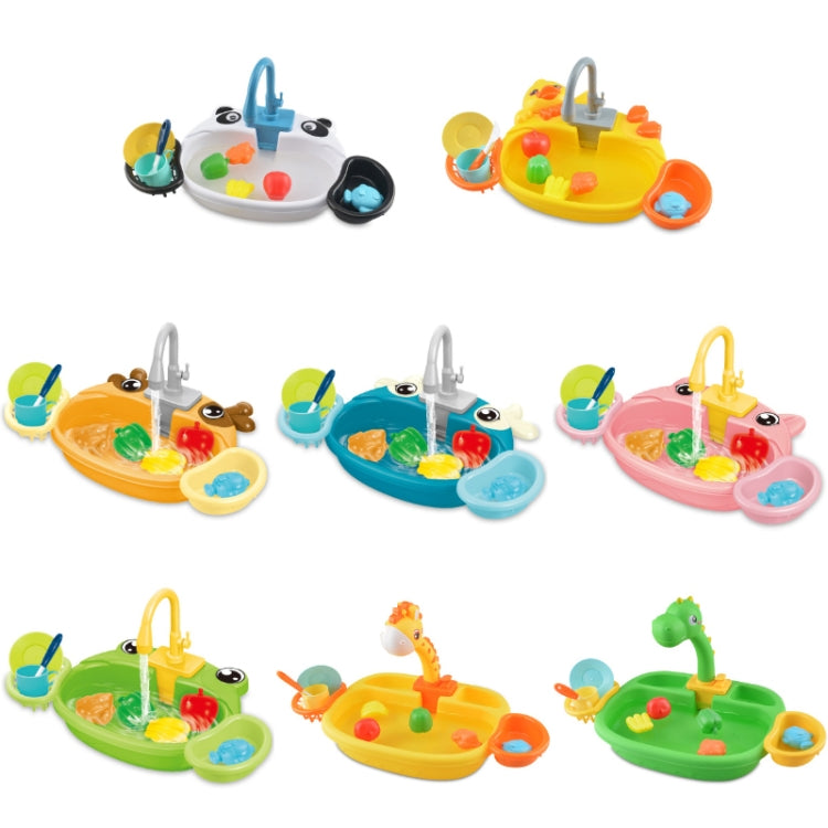 Children Kitchen Toys Electric Circulating Water Dishwasher, Panda, Yellow Duck, Yellow, Blue, Pink, Green, Giraffe, Dinosaur