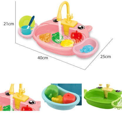 Children Kitchen Toys Electric Circulating Water Dishwasher, Panda, Yellow Duck, Yellow, Blue, Pink, Green, Giraffe, Dinosaur