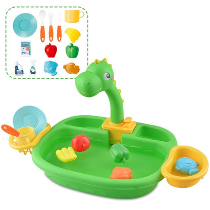 Children Kitchen Toys Electric Circulating Water Dishwasher, Panda, Yellow Duck, Yellow, Blue, Pink, Green, Giraffe, Dinosaur