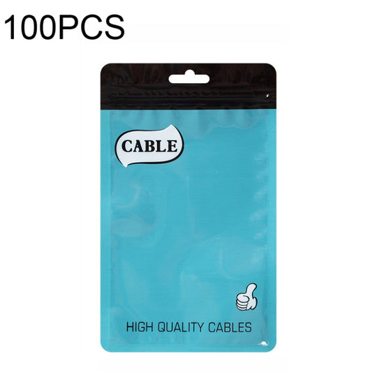 100 sacs d'emballage en plastique épaissi refermables pour câbles de données de type pouce, 11 x 18cm, 10,5 x 15cm