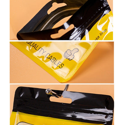 100 PCS Thumb Type Data Cable Packaging Bag Thickened Plastic Ziplock Bag, 11 x 18cm, 10.5 x 15cm