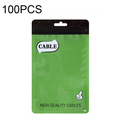 100 PCS Thumb Type Data Cable Packaging Bag Thickened Plastic Ziplock Bag, 11 x 18cm, 10.5 x 15cm