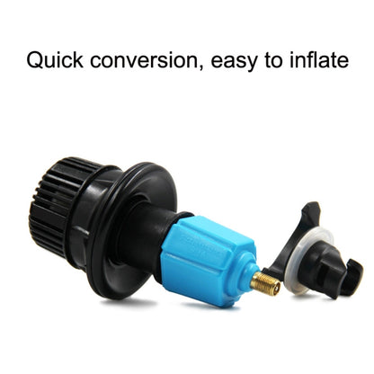 Pour adaptateur de valve de planche de surf kayak paddle, tête de conversion de pompe de voiture, bleu