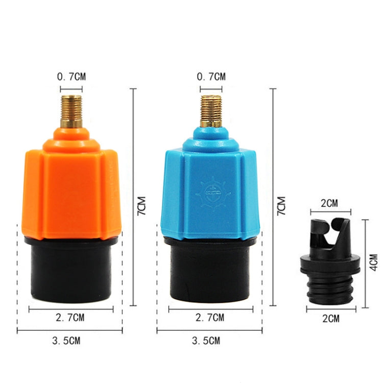 Pour adaptateur de valve de planche de surf kayak paddle, tête de conversion de pompe de voiture, bleu