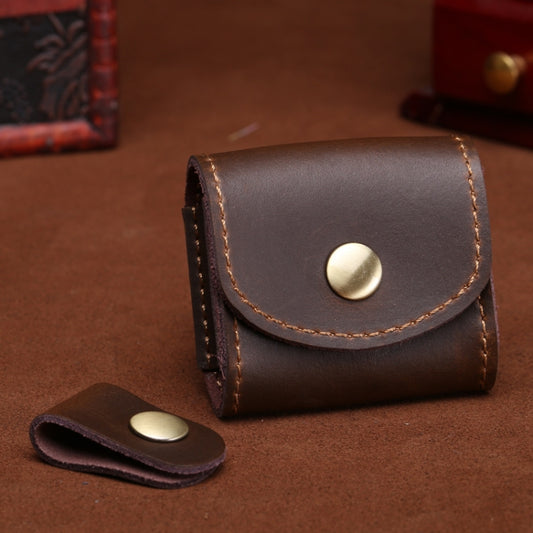 S122 Mini-sac de rangement vintage en cuir pour écouteurs, café, rouge bordeaux, noir, bleu, gris, vert