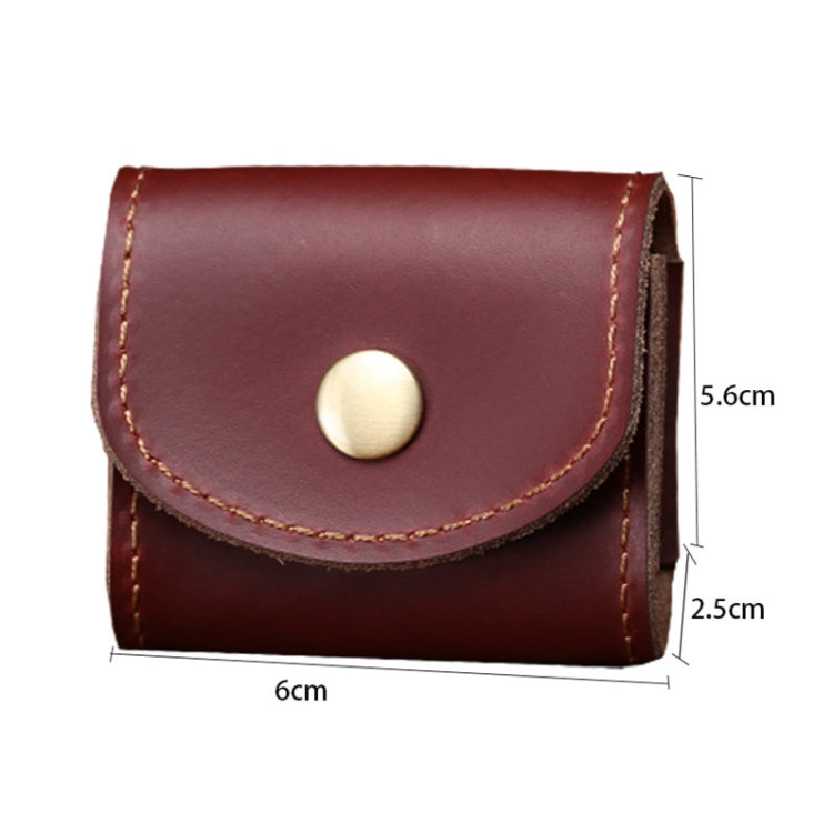 S122 Vintage Mini Leather Headphone Bag, Coffee, Wine Red, Black, Blue, Gray, Green