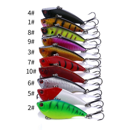 Leurre de pêche HENGJIA VI022 10g 6cm en plastique VIB, appât dur avec billes sonores, VI022 1, VI022 2, VI022 3, VI022 4, VI022 5, VI022 6, VI022 7, VI022 8, VI022 9, VI022 10