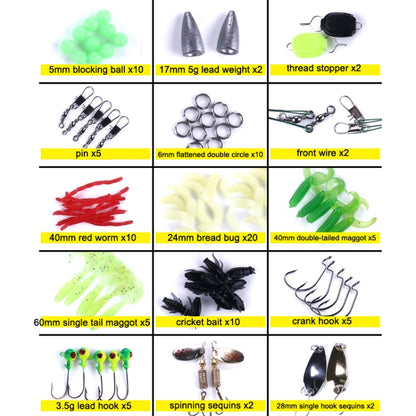 HENGJIA Leurre Souple pour Bar, Accessoires de Pêche, Appât d'Eau Douce, 110 Pièces/Boîte