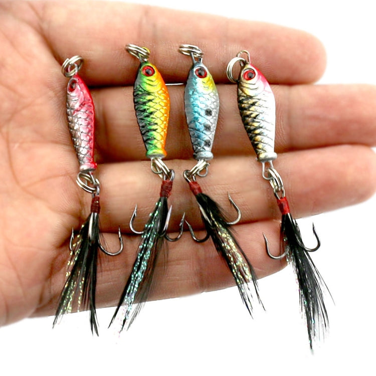 5 PCS HENGJIA LB003 Small Iron Plate 2.5cm 4g Far Delivery Freshwater Bait, LB003 1, LB003 2, LB003 3, LB003 4