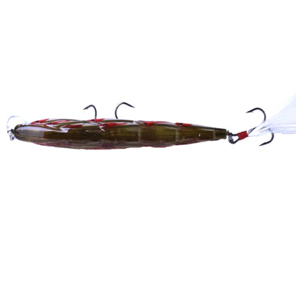 HENGJIA MI113 11,5cm 15,7g Leurre de Pêche en Mer à Manivelle avec Hameçon à Plumes, MI113 A, MI113 B, MI113 C, MI113 D, MI113 E