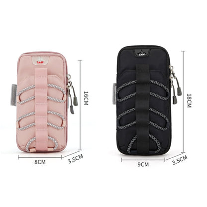 X3012 Outdoor Sports Running Waterproof Mobile Phone Arm Bag, Pink, Black