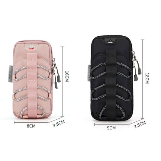 X3012 Outdoor Sports Running Waterproof Mobile Phone Arm Bag, Pink, Black