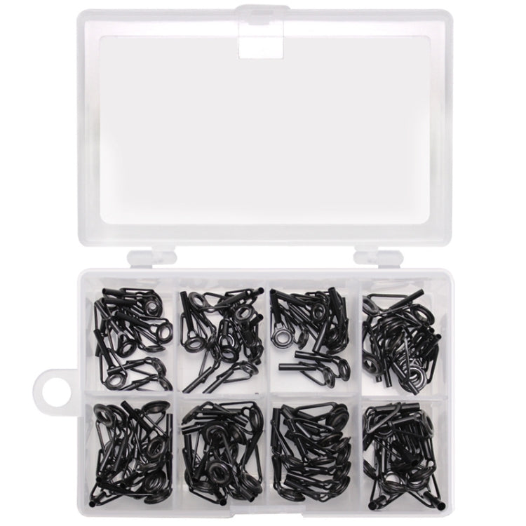 80 PCS / Box Top Ring Leading Eye Lure Rod Accessories, Style:, Stainless Steel+Ceramic Ring, Iron+Ceramic Ring