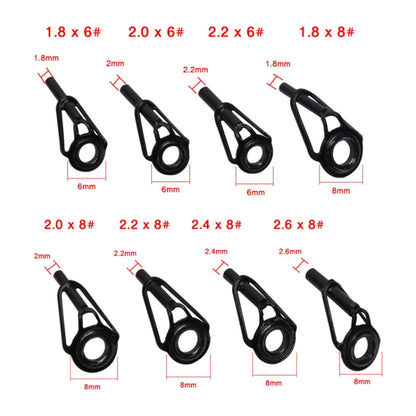 80 PCS / Box Top Ring Leading Eye Lure Rod Accessories, Style:, Stainless Steel+Ceramic Ring, Iron+Ceramic Ring